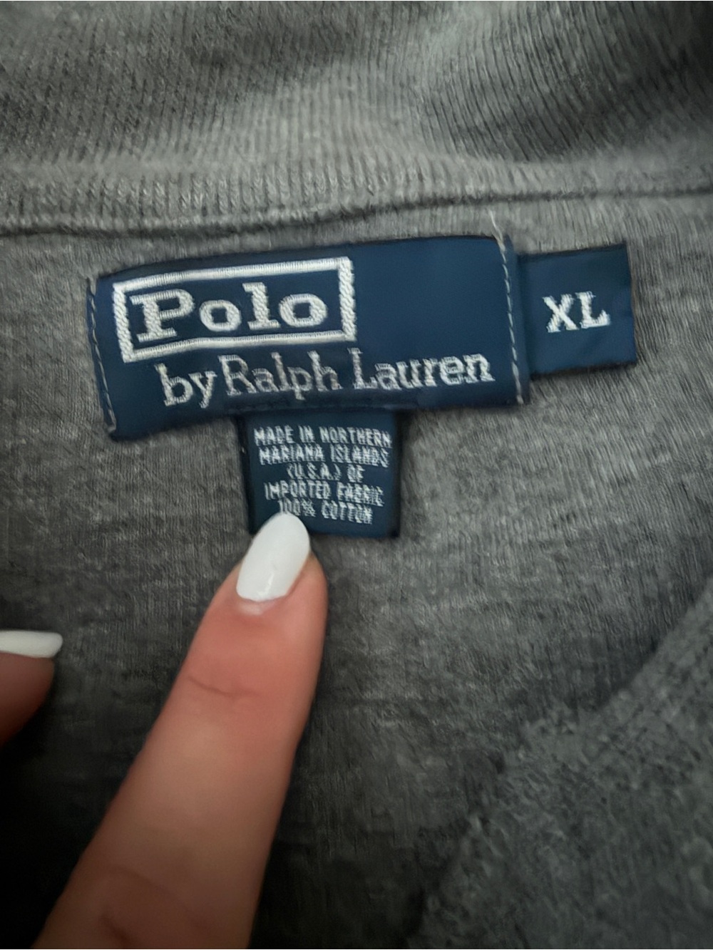 Ralph Lauren Men's Dark Gray Half-Zip Sweater - Picture 3 of 3